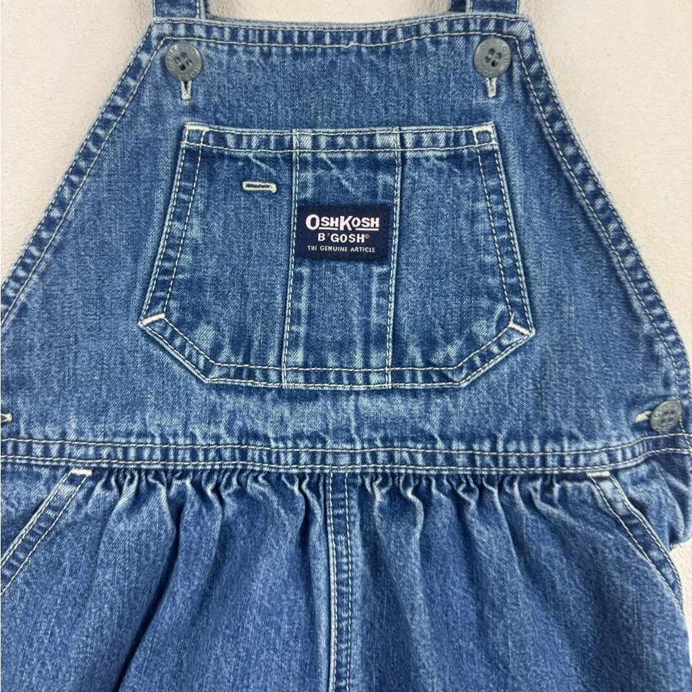 Vintage OshKosh Vestbak Denim Overall Dress sz 4